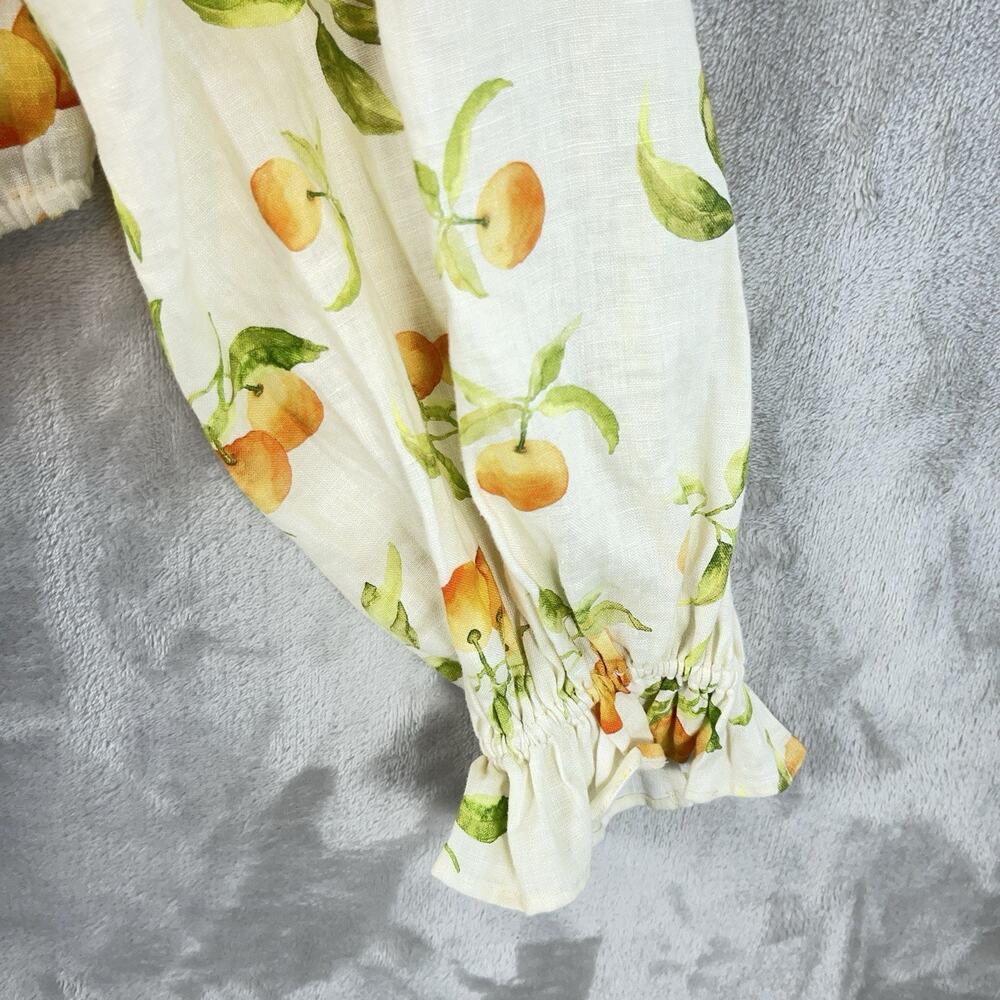 NWT CAMI NYC Cala Off Shoulder Orange Orchard Linen Top Size Large $264 Retail - Picture 6 of 11